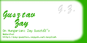 gusztav zay business card